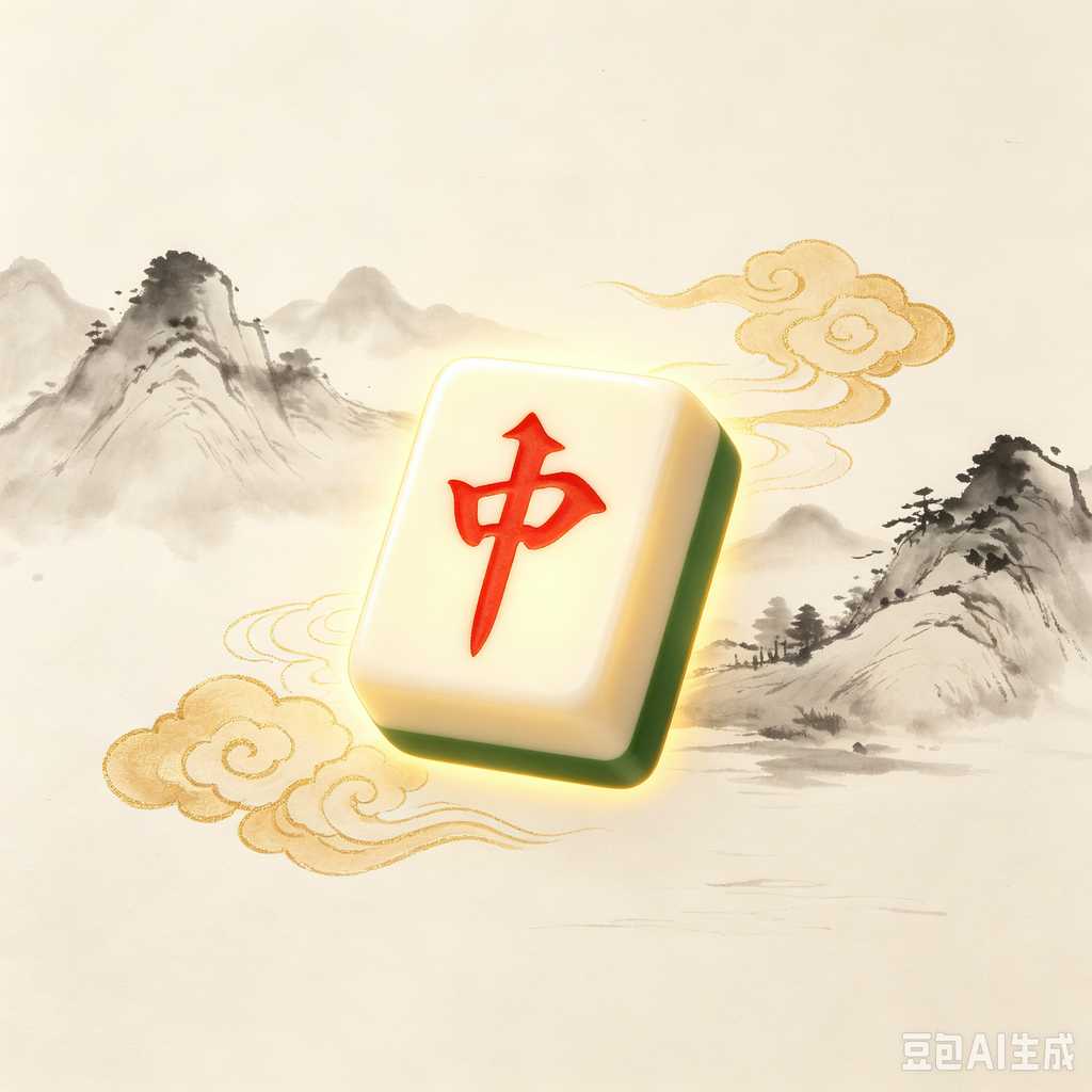 unique text mahjong tiles design
